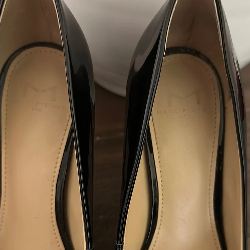 Black Patent Pointed-Toe High Heel Pumps - Women's
